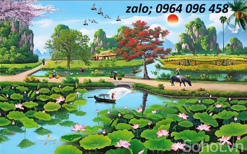 Tranh gạch 3d cảnh đồng quê - CVCZ32