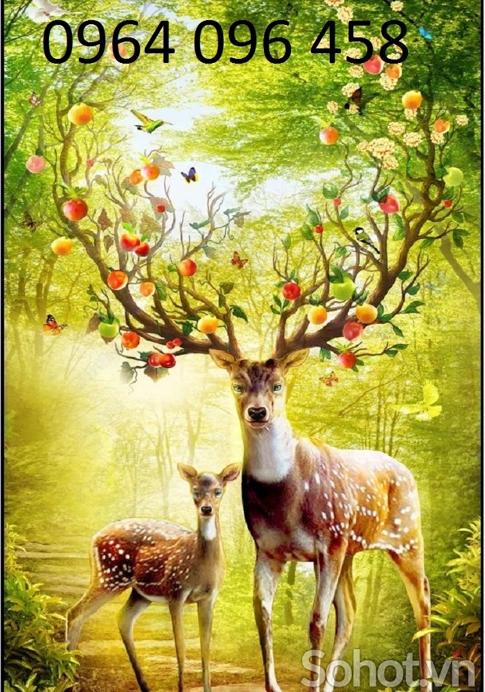 Tranh gạch 3d ốp tường phòng khách - GCC3