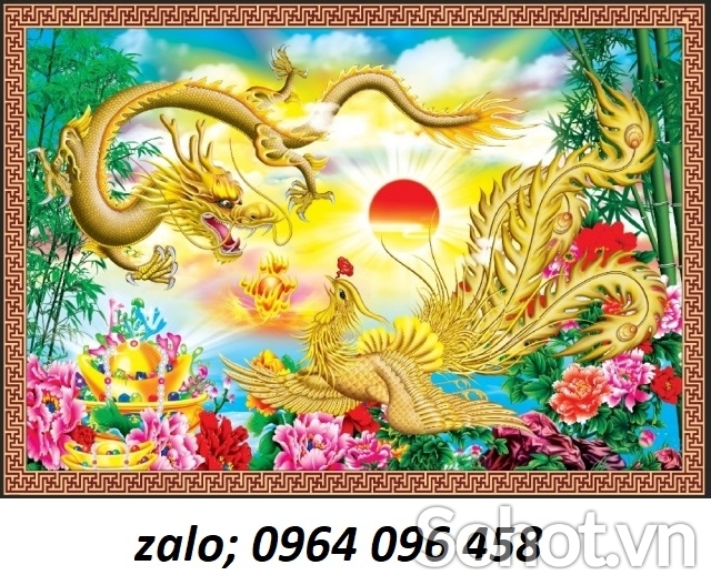 Tranh gạch 3d rồng phượng - XVXXC54