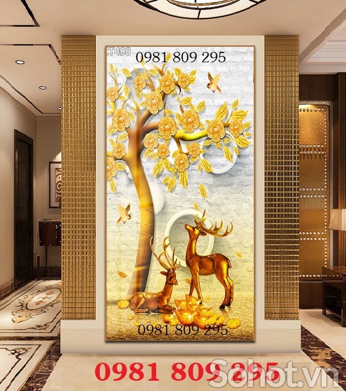 Gạch tranh cây tiền vàng hg9