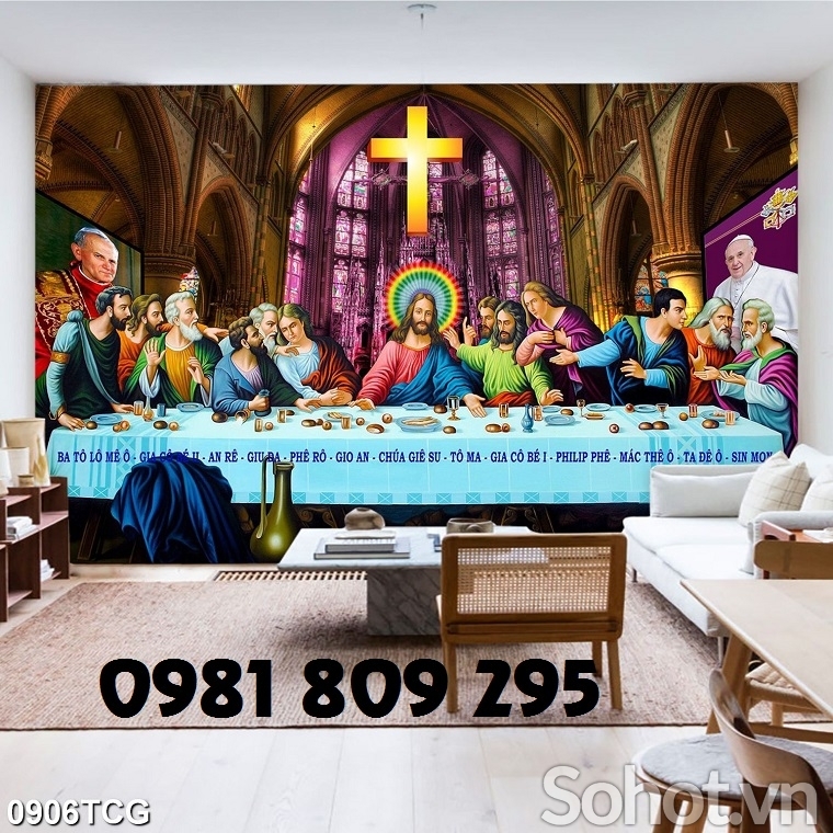 Tranh gạch công giáo 3d 12 tông đồ H7535