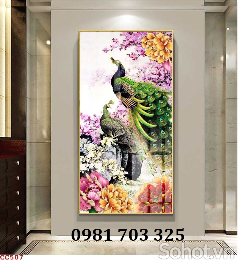 Tranh gạch 3D đẹp trang trí phòng khách