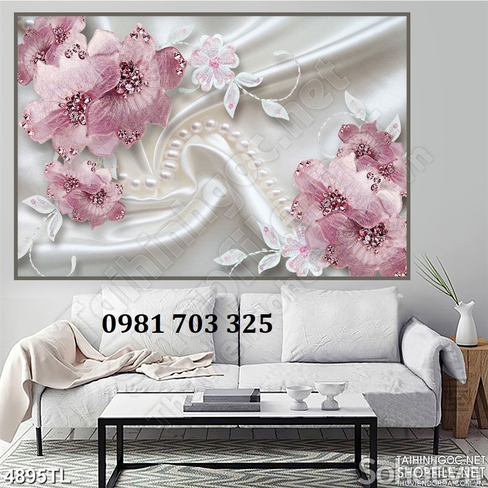 Tranh gạch hoa đẹp nhà