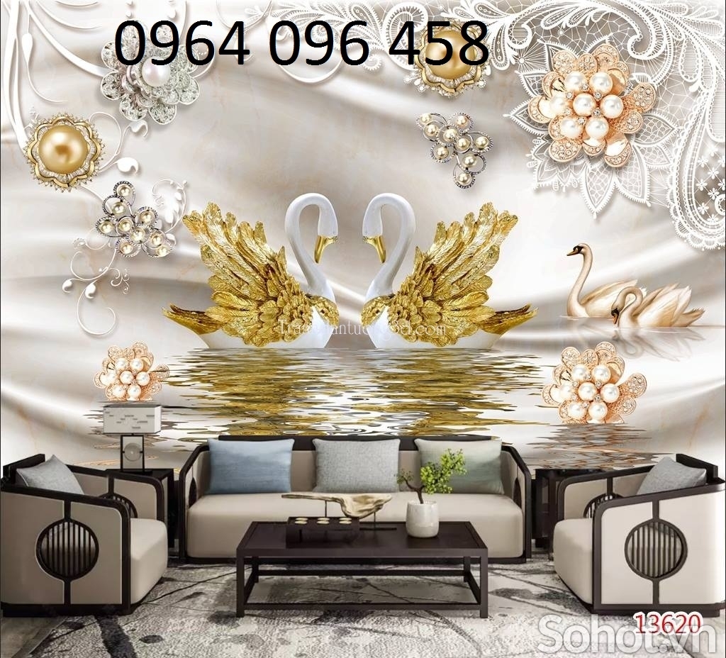 Tranh gạch 3d hoa giả ngọc - XCNN95