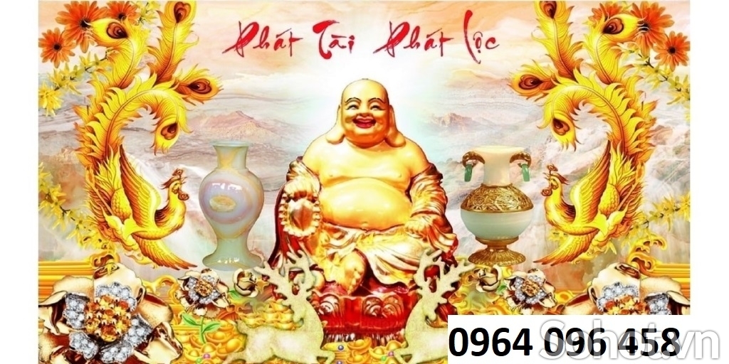 Tranh gạch 3d ốp tường phật di lặc - VCN933