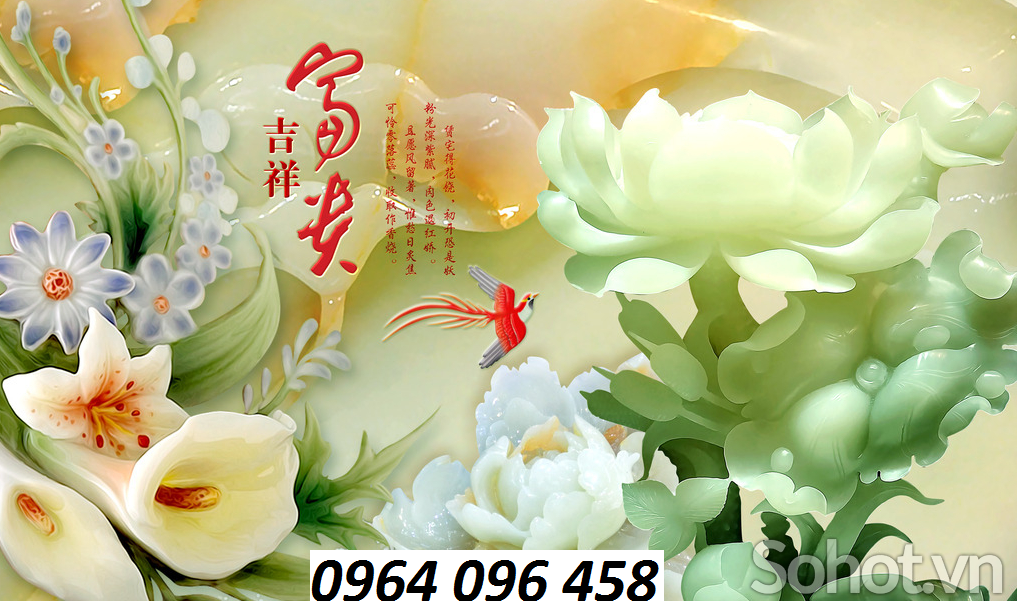 Tranh 3d - gạch tranh 3d phòng khách - QPO98