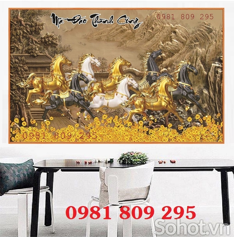 Tranh 3d , gạch 3d cao cấp ngựa cao cấp HD292