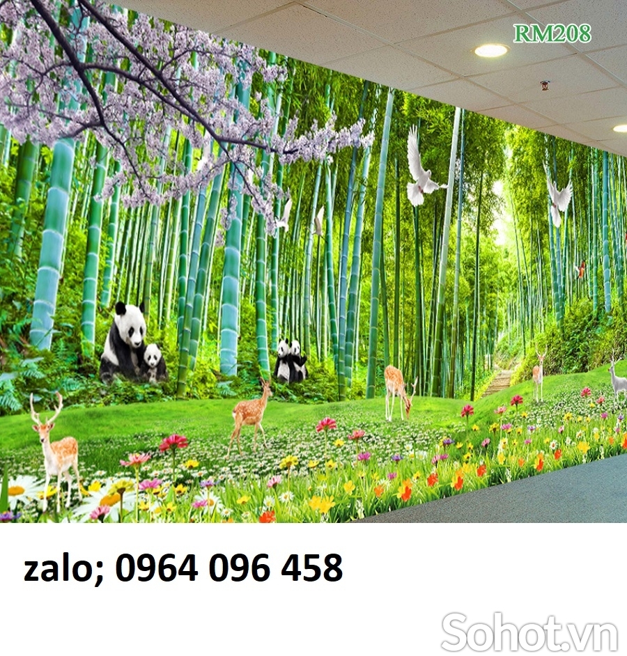 Tranh gạch - gạch tranh 3d cây tre trúc - CBNN09