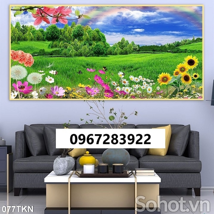 Tranh gạch phong thủy phong cảnh đẹp 3D