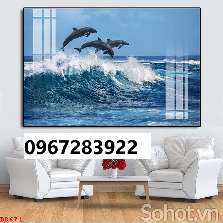 Gạch tranh 3d cảnh biển xanh