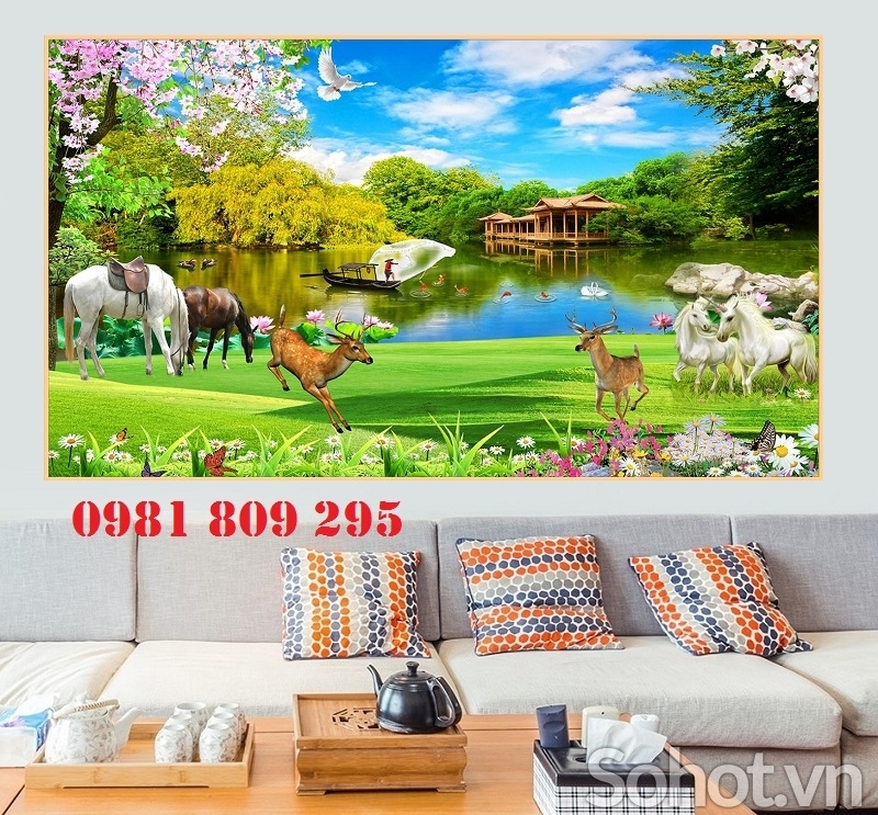 Tranh gạch 3d thiên nhiên đẹp