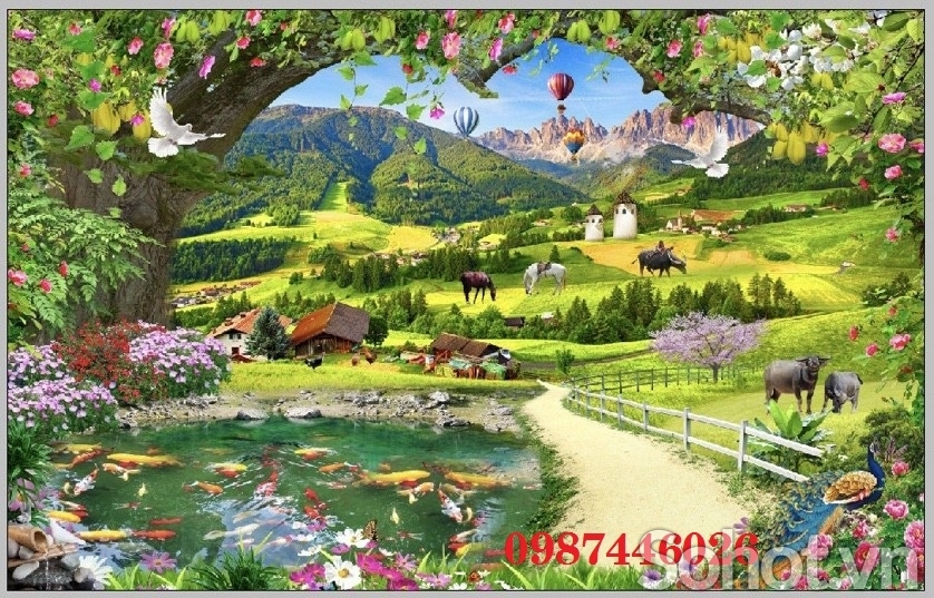 Gạch tranh ốp tường 3d