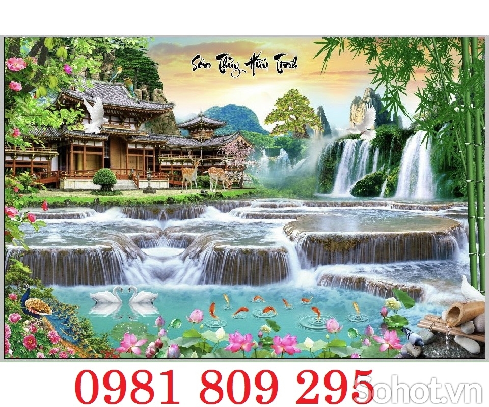 Gạch 3d phong cảnh - tranh gạch 3d