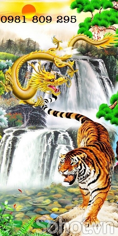 Gạch 3d hổ - tranh gạch trang trí hình hổ