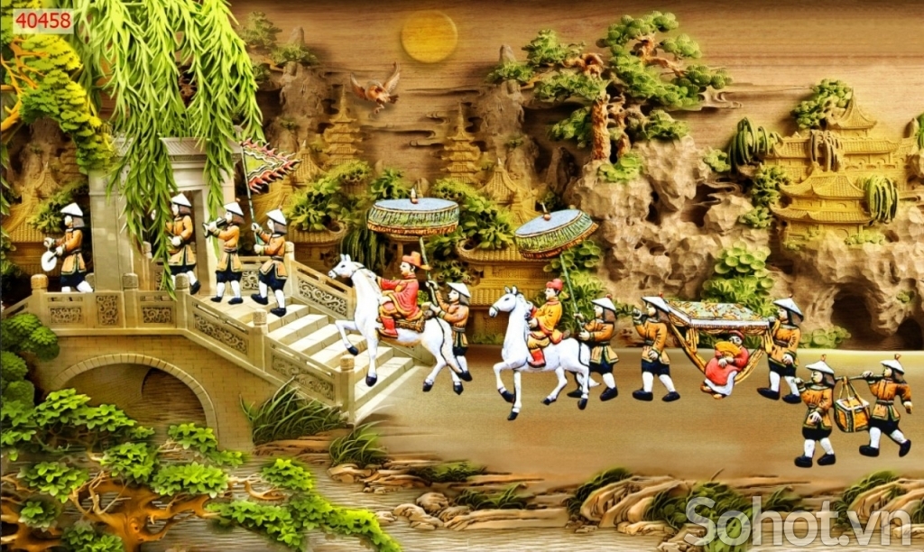 Tranh gạch 3d vinh quy bái tổ - BNMM07