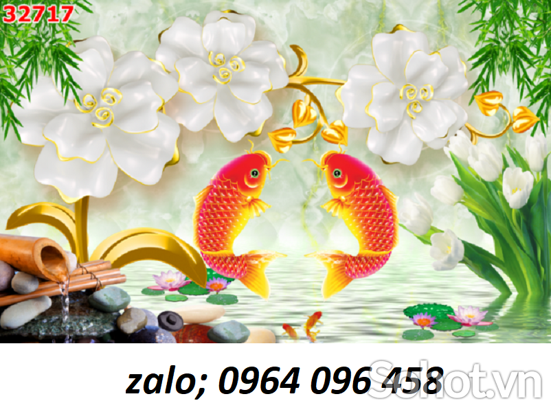 Tranh cá 3d - tranh gạch 3d cá - DKVX322