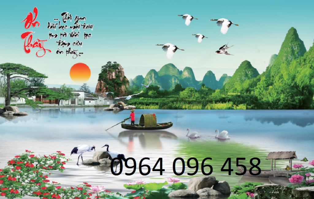 Tranh cảnh đồng quê tranh gạch 3d đồng quê HGF9