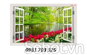 Tranh cửa sổ- gạch tranh trang trí