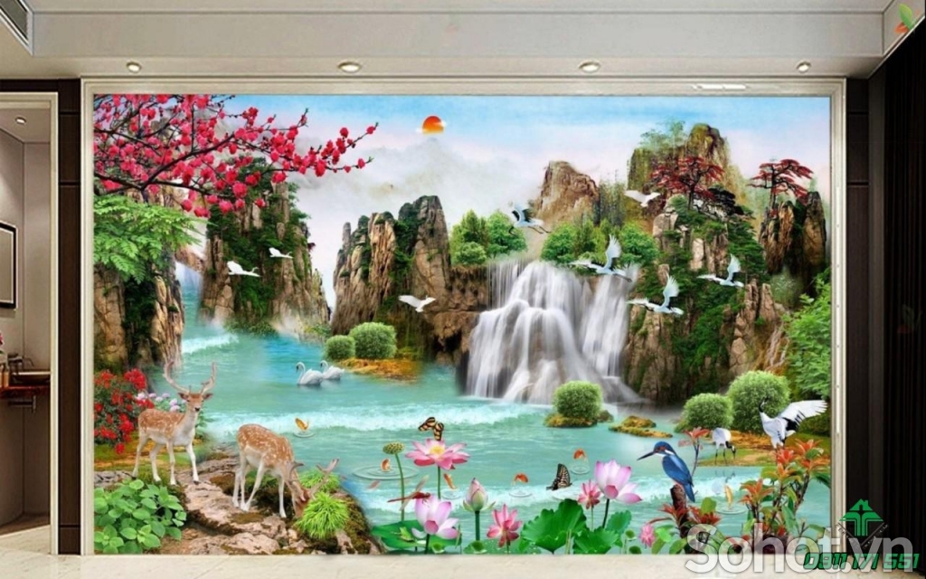 Tranh gạch 3d phong cảnh hữu tình - HDXCC