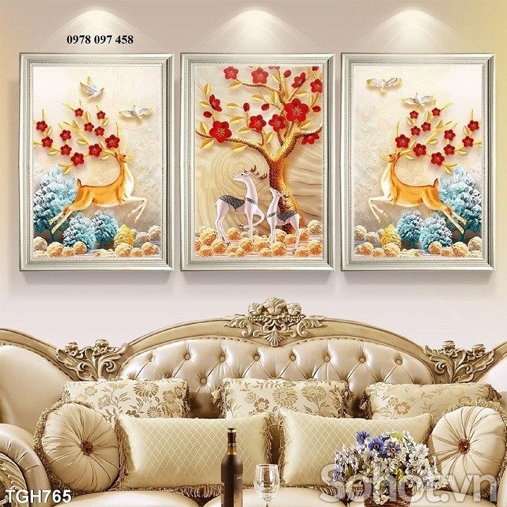 Tranh đẹp ốp tường họa tiets 3D