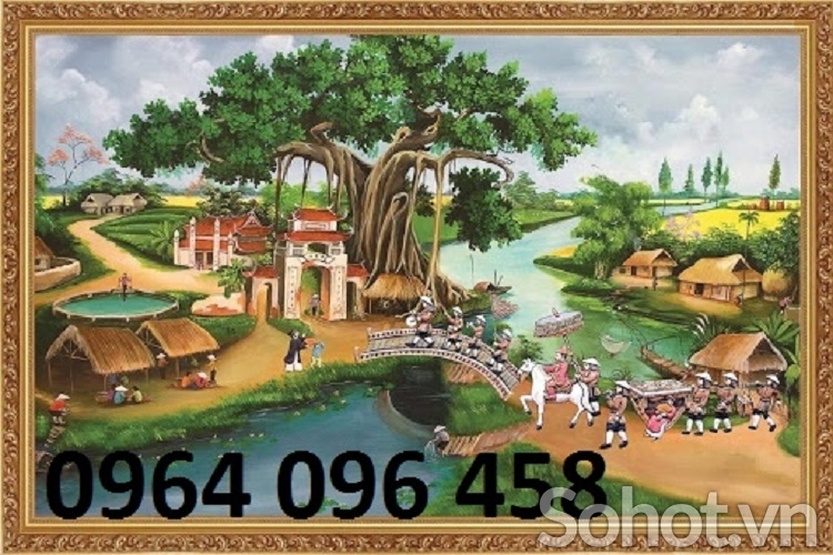 Tranh gạch 3d vinh quy bái tổ - NCVB8