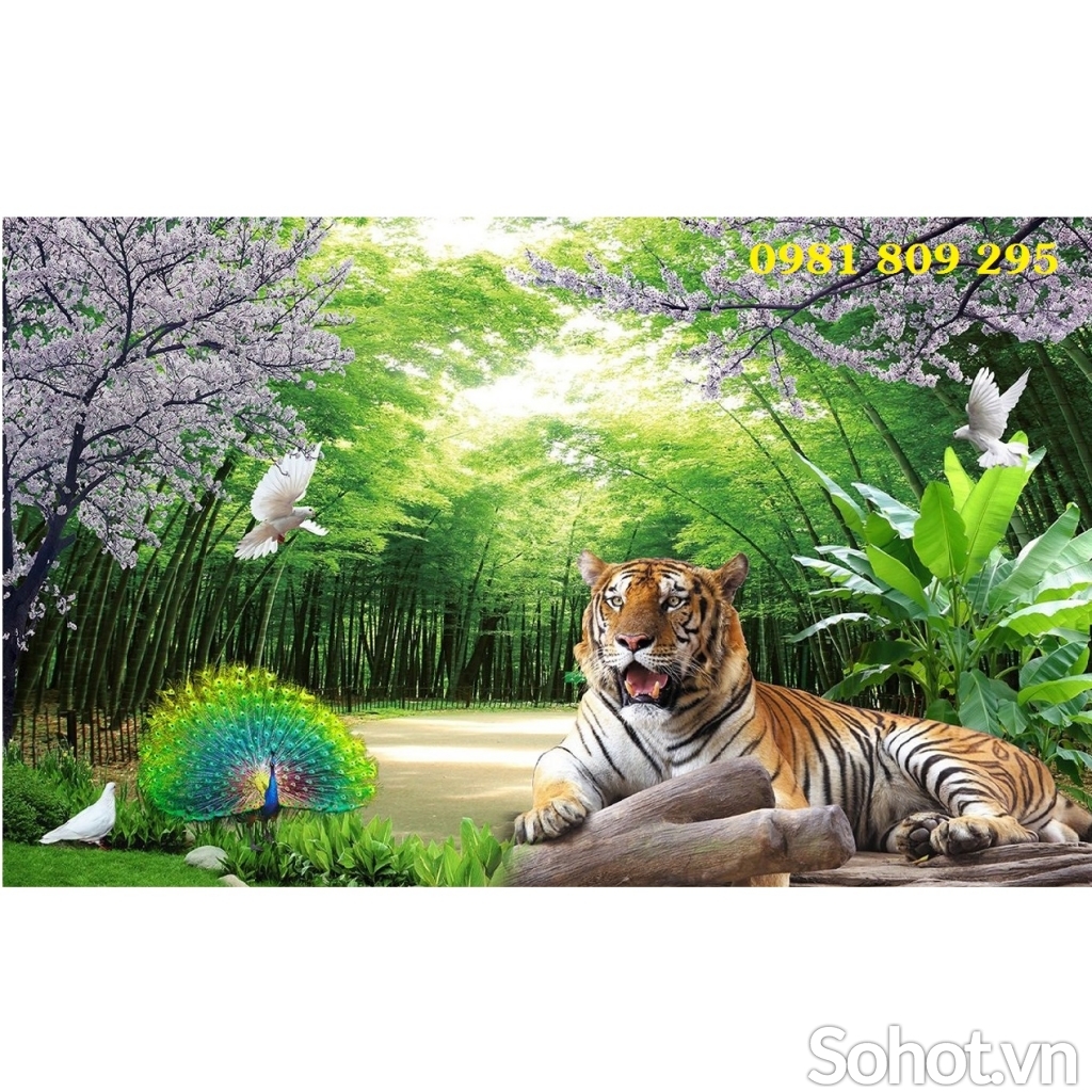 Gạch trang trí hổ 3d cao cấp