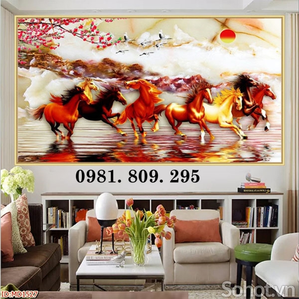 Gạch 3d , tranh gạch ngựa cao cấp HN992
