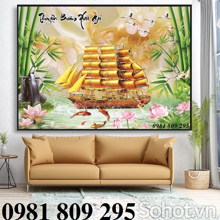 Gạch tranh thuyền buồm