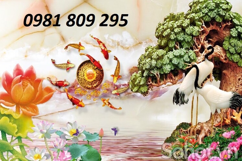 Tranh 3d hoa mẫu đơn , gạch 3d sứ ngọc