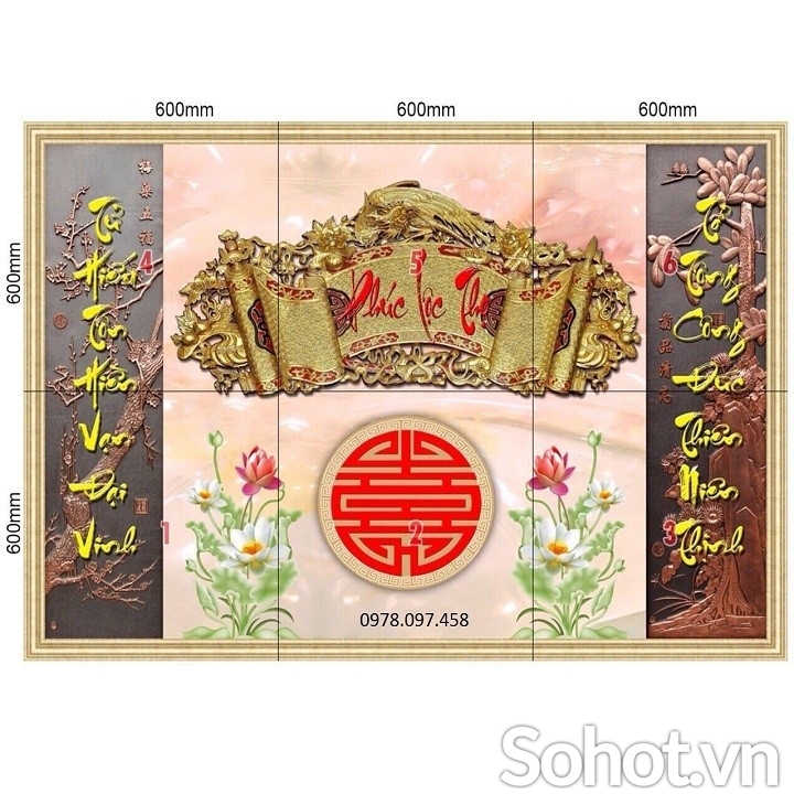 Tranh 3D - tranh phòng thờ