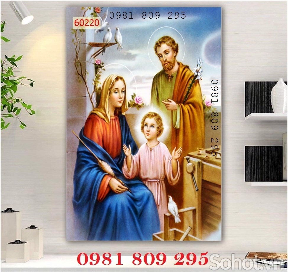 Tranh gạch gia đình công giáo H973