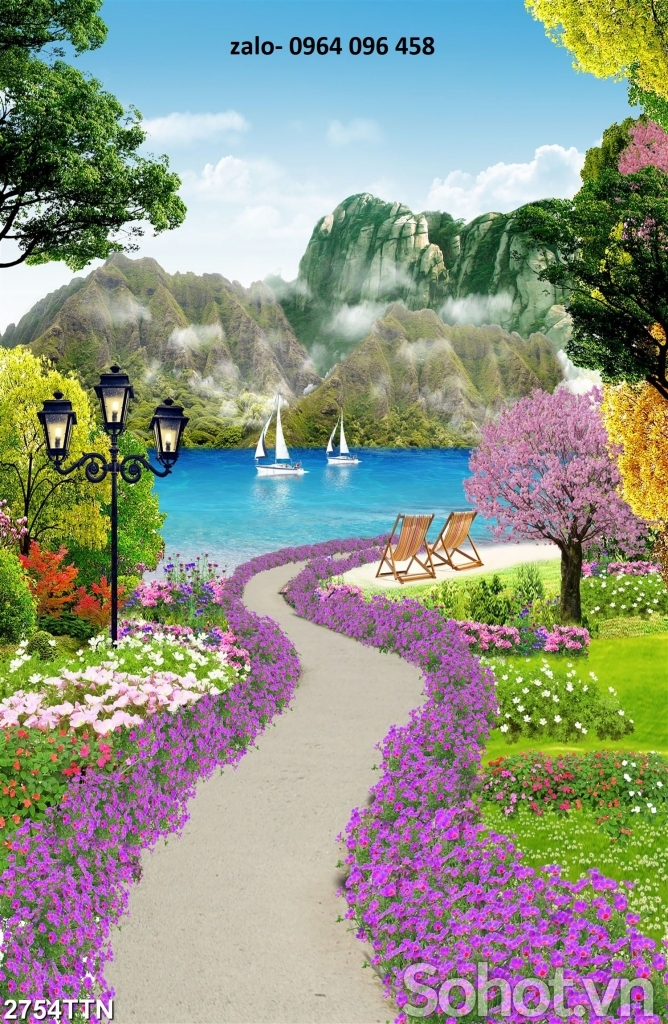 Tranh gạch 3d ốp tường hành lang - sảnh - SLM94