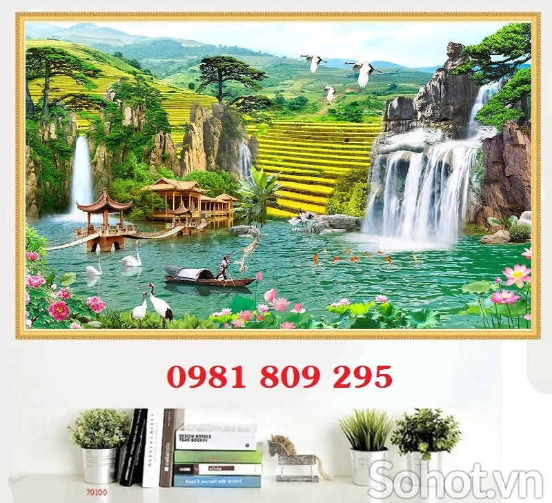 Tranh phong cảnh 3D- Gạch tranh ốp tường HP316