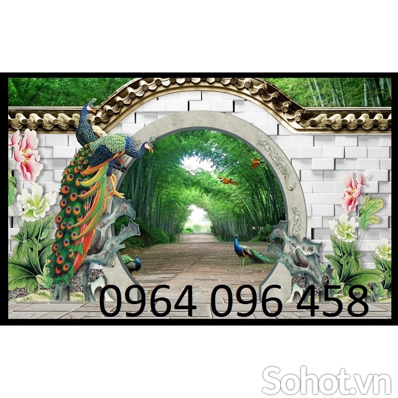 gạch trang trí phòng khách 3d