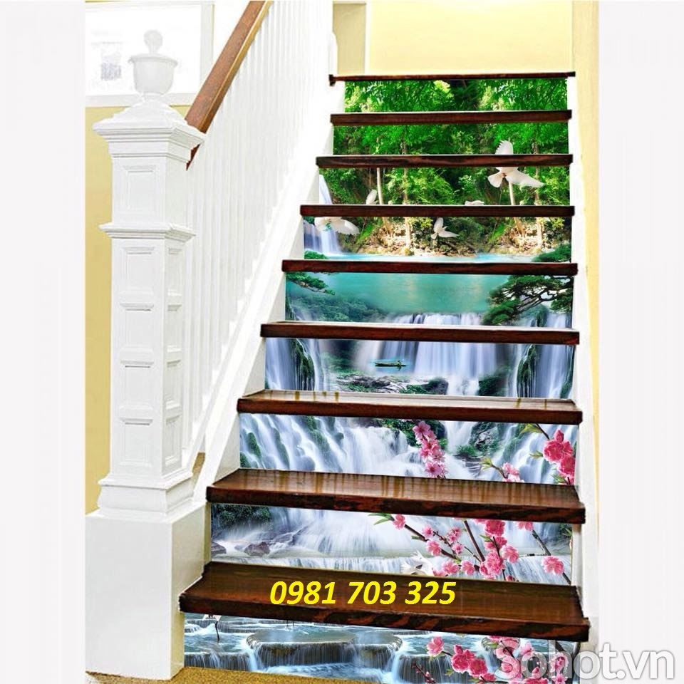 Tranh gạch 3D cầu thang