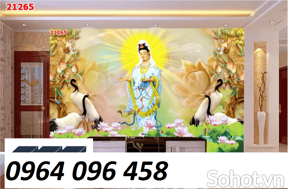 Tranh phật 3d - tranh gạch 3d phật phòng thờ - 7433XP