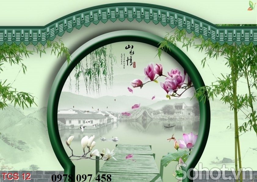 Tranh gạch 3d - tranh cửa sổ