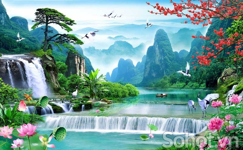 tranh gạch 3d ốp tường trang trí - 654DM