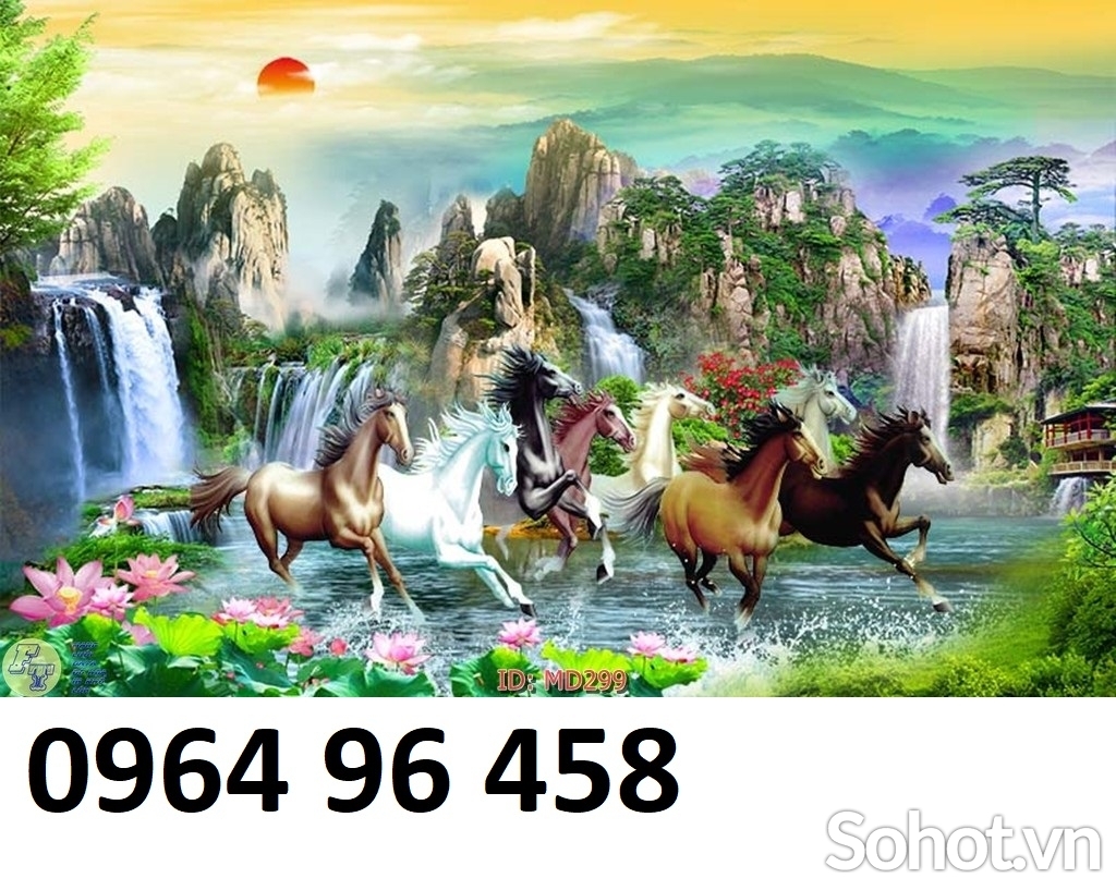 Tranh gạch 3d bát mã - GVX44