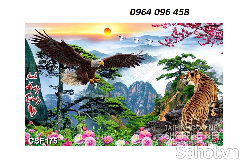Tranh hổ 3d- tranh gạch 3d con hổ - 876D