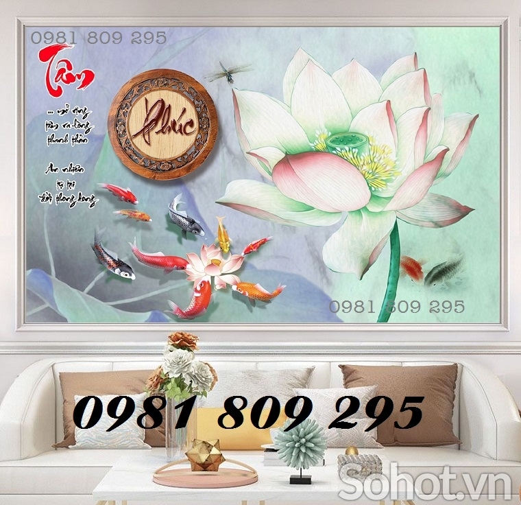 Mẫu gạch trang trí hoa sen