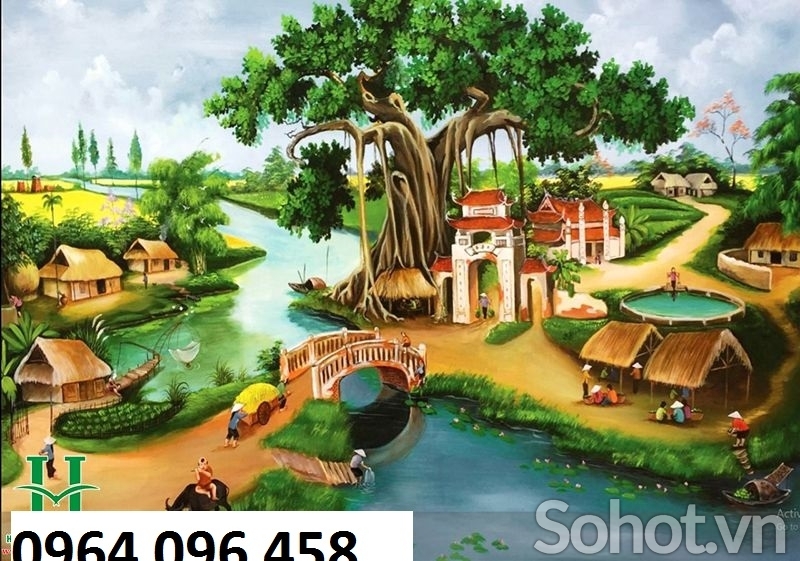 Tranh gạch 3d cảnh đồng quê - 943C
