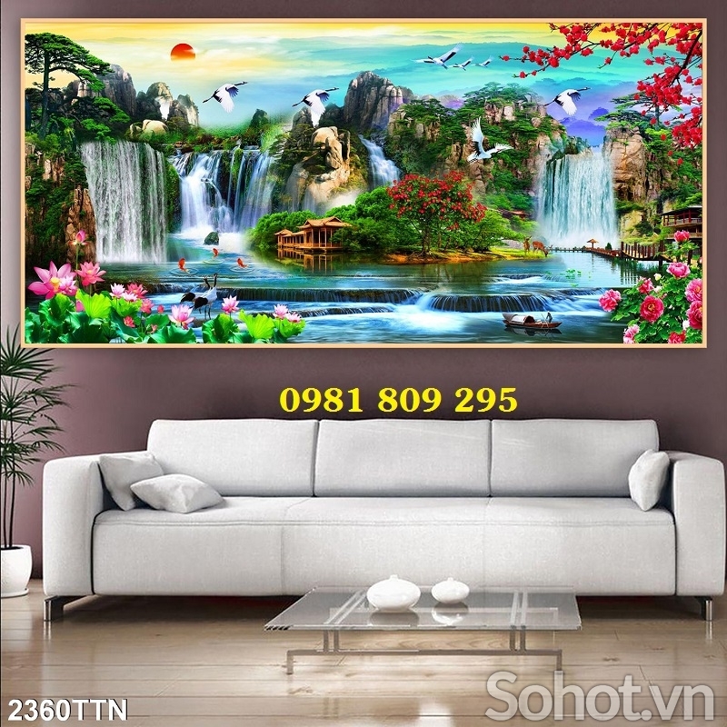 Tranh gạch phong cảnh trang trí 3d