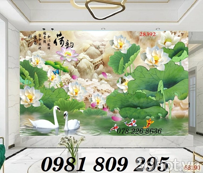 Tranh gạch - gạch 3d cá chép - adg7