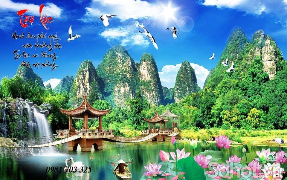 Tranh gạch 3D phòng khách