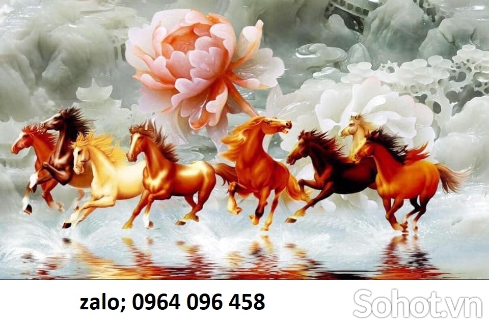 Tranh 3d - gạch tranh 3d con ngựa - LKCNN22