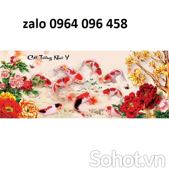 Tranh gạch men 3d cá chép - KMMC5