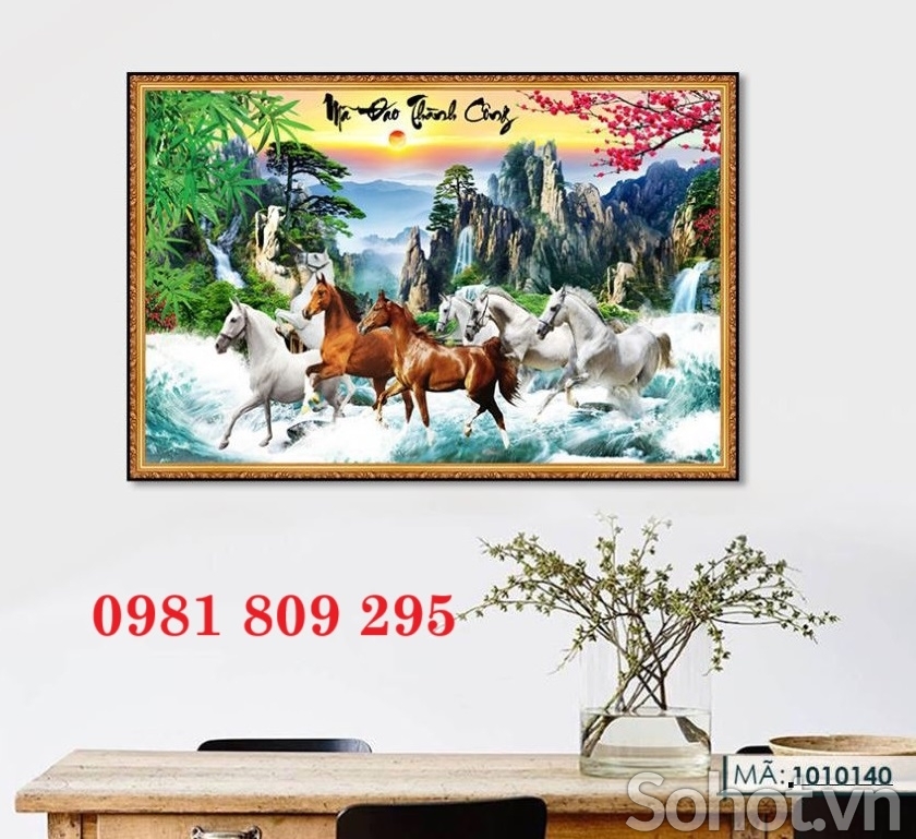Mẫu gạch trang trí 3d ngựa phong thủy