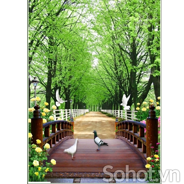 Tranh gạch 3d phong cảnh tre trúc - SKMN7