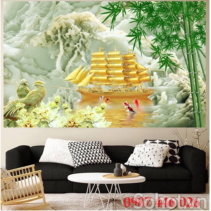 Tranh gạch men thuận buồm xuôi gió HP7683